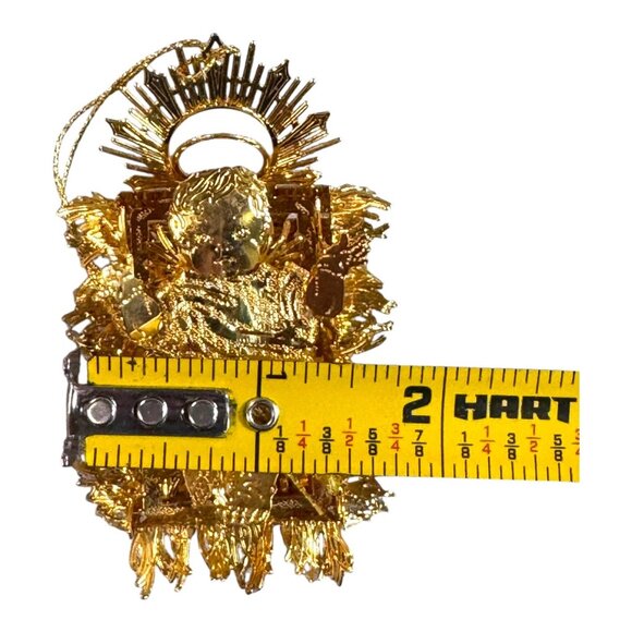 2004 Baby Jesus Danbury Mint Christmas Ornament Gold Plated Collection Signed - Picture 6 of 8